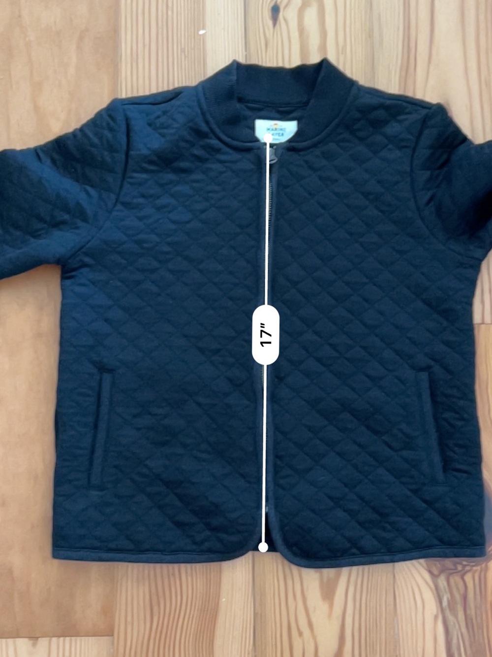 Marine Layer Black Corbet Quilted Bomber Jacket Women’s Size Extra Small - Picture 7 of 7